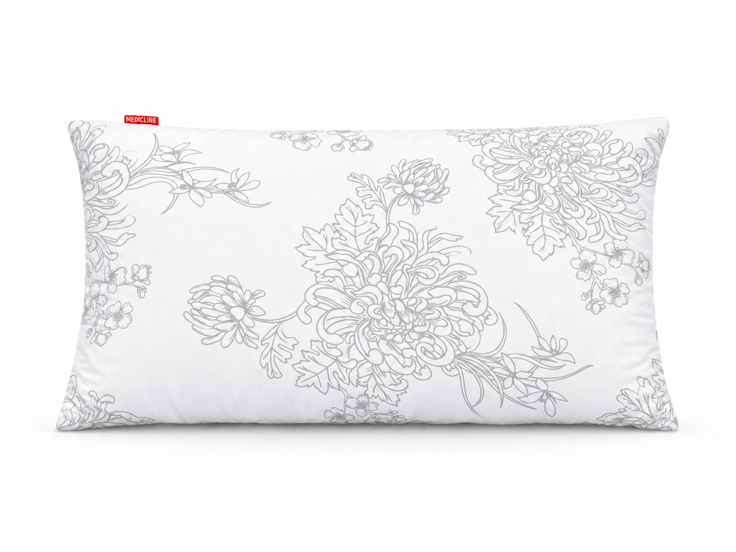 Poduszka 80x40 cm Antyalergiczna Kwiaty MEDICLINE Gruba Miękka Silikon - obrazek 4