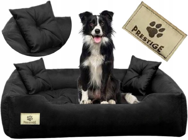 Legowisko dla psa kojec PRESTIGE 145x115 cm wodoodporne czarne - obrazek 2