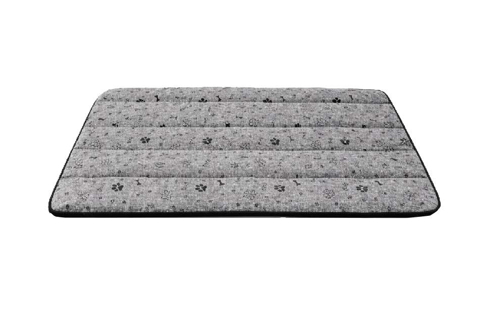Legowisko dla psa mata 120x80 cm wodoodporne kości czarne materac - obrazek 4