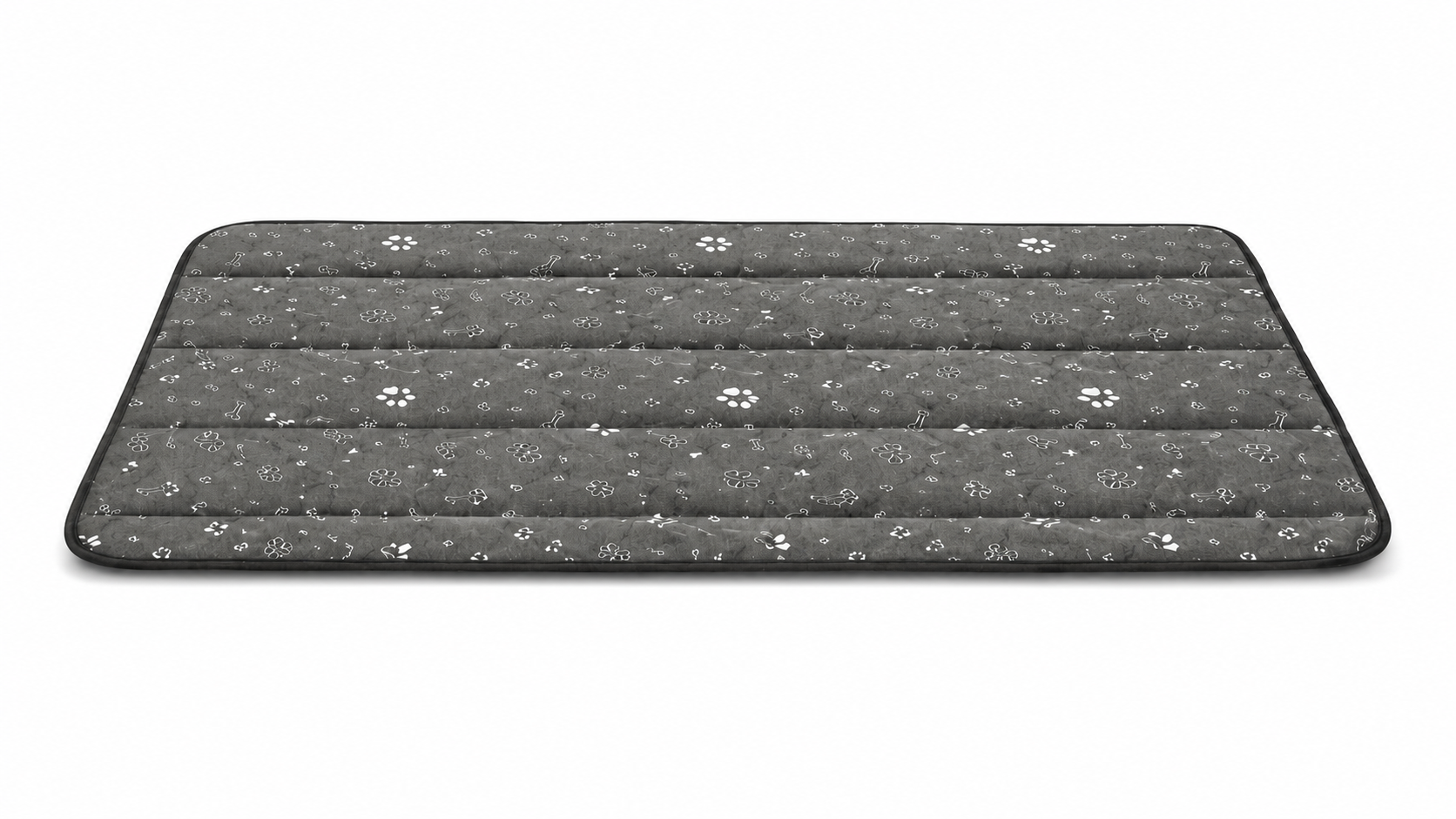 Legowisko dla psa mata 100x70 cm wodoodporne kości srebrne materac - obrazek 4