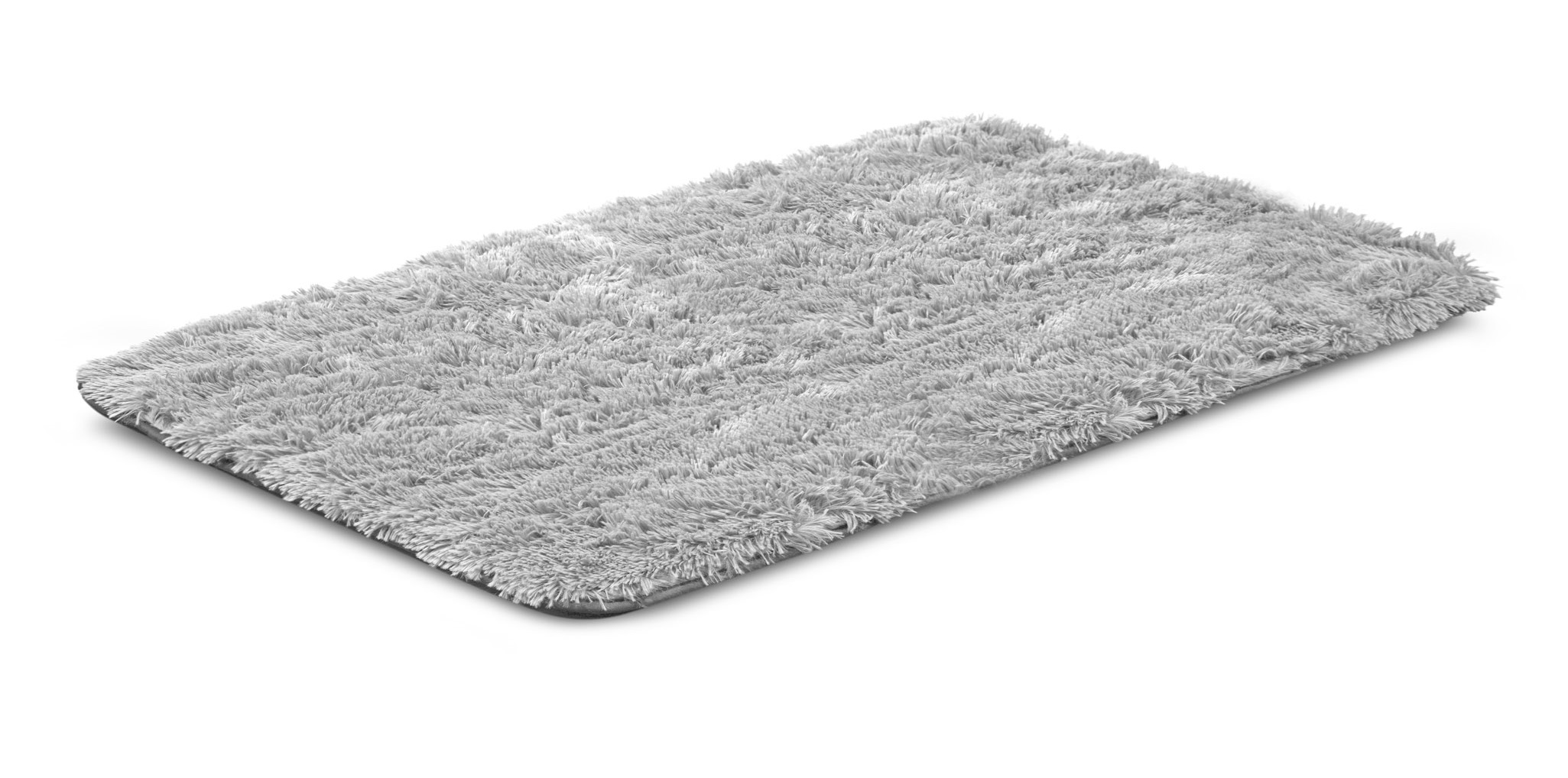 Legowisko dla psa mata 120x80 cm shaggy jasnoszary antyslip chmurka materac - obrazek 3