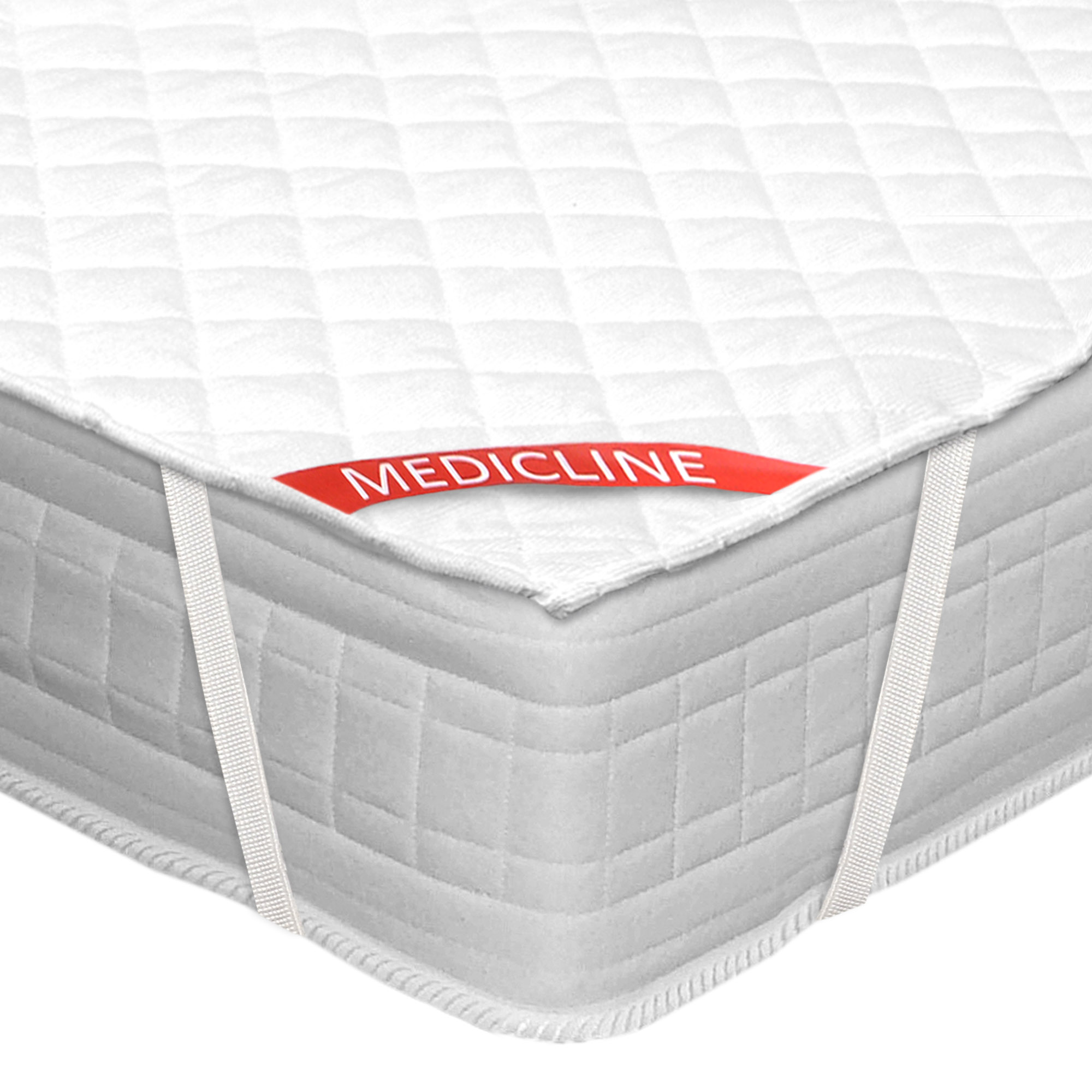 Nakładka / ochraniacz na materac wodoodporna pikowana ultradźwiękowo premium 140x200cm biała - obrazek 2